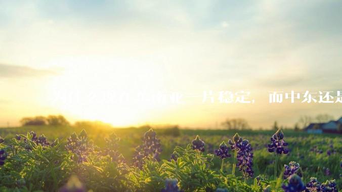 为什么现在东南亚一片稳定，而中东还是一锅乱粥？？