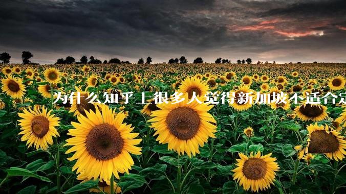 为什么知乎上很多人觉得新加坡不适合定居？