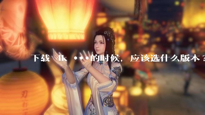下载 4k ***的时候，应该选什么版本?
